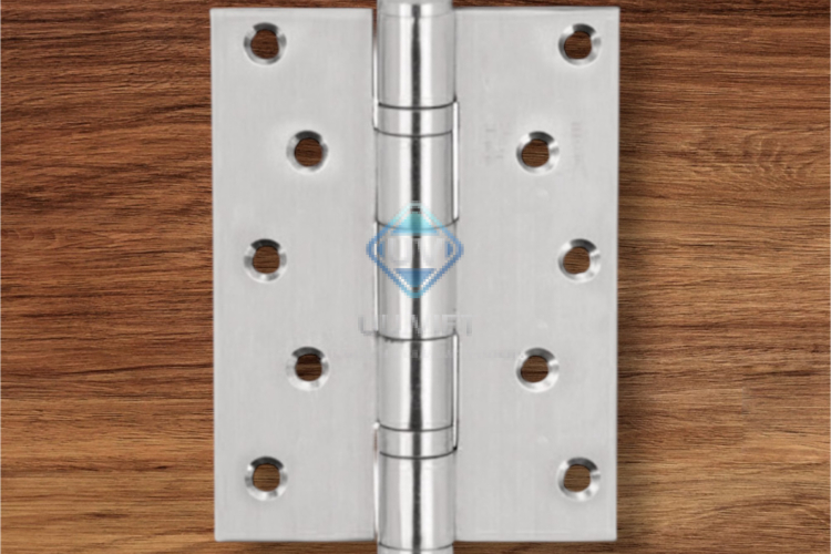 Bản lề lá, 2 vòng bi, inox 304, kích thước: 127 x 89 x 3 mm