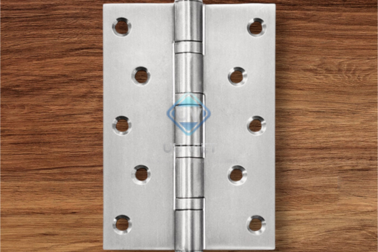 Bản lề lá, 4 vòng bi, inox 304, kích thước: 127 x 76x 3 mm