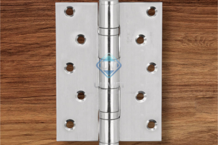 Bản lề lá, 2 vòng bi, inox 304, kích thước: 127 x 89 x 3 mm