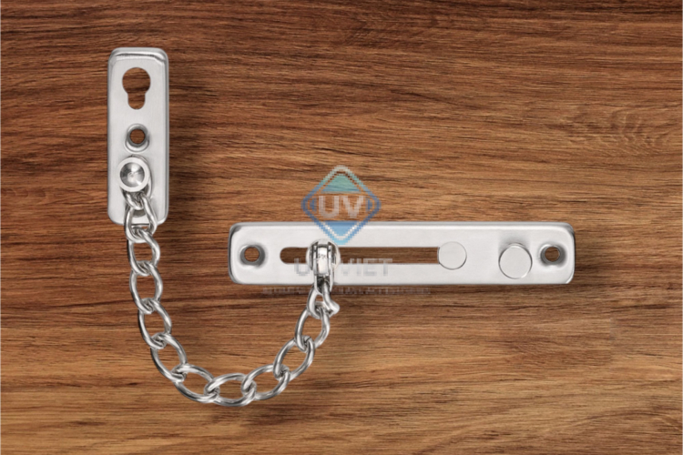 Chốt an toàn dạng xích, cho cửa bản lề, inox