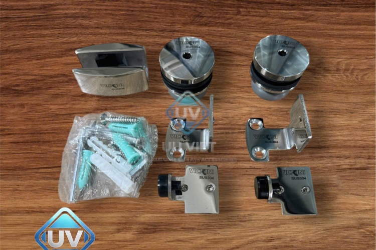 BỘ BÁNH XE KẸP KÍNH LÙA PHÒNG TẮM VICKINI