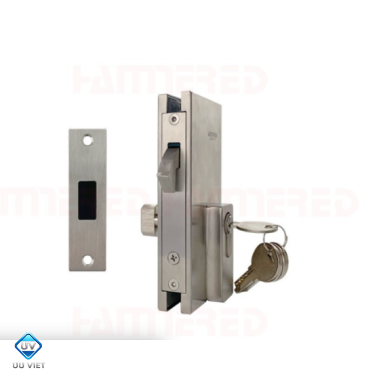 KHÓA KÍNH LÙA ĐƠN INOX 304 VẶN CHÌA HMR