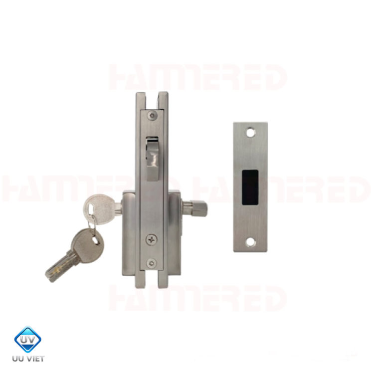 KHÓA KÍNH LÙA ĐƠN INOX 304 VẶN CHÌA HMR