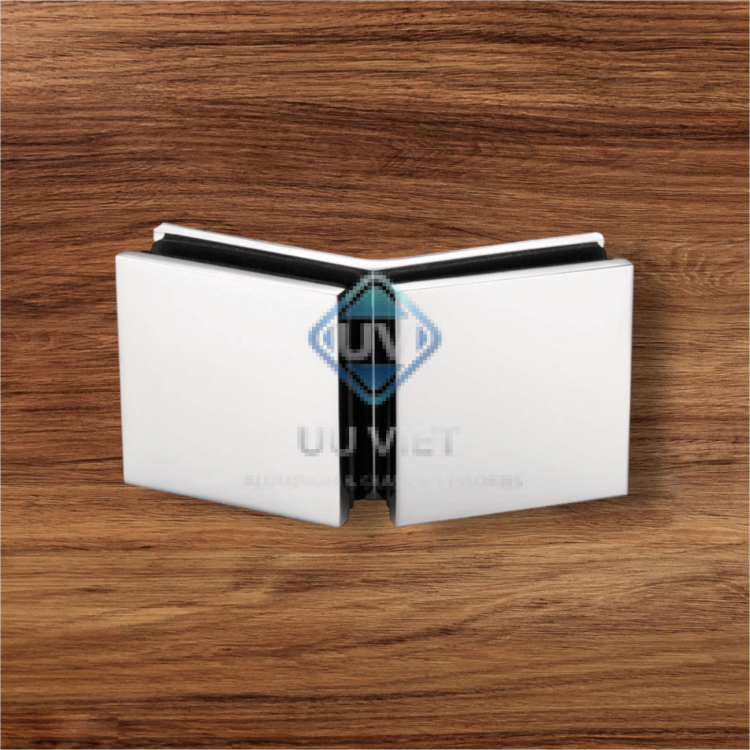 Bản lề cửa phòng tắm, Kẹp kính gắn kính 135°