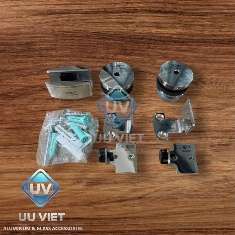 BỘ BÁNH XE KẸP KÍNH LÙA PHÒNG TẮM VICKINI